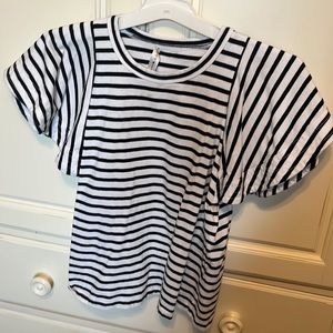 A.L.C. Black and White striped top